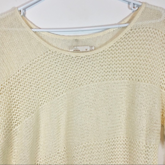 SOLD Prana Liana sweater asymmetrical open knit, M - Picture 5 of 8